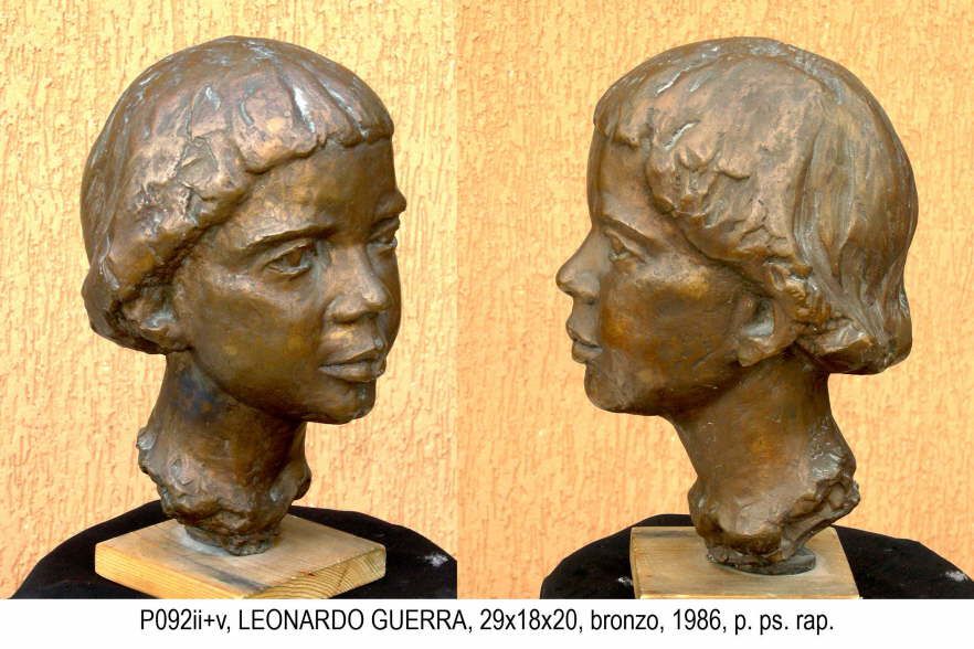 2141k-46P091ii+v Leonardo Guerra 29x18x20 bronzo 1986 VP